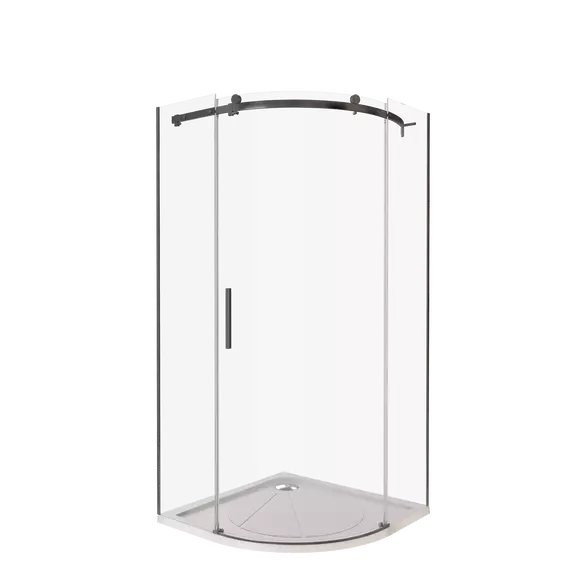 Душевое ограждение Bas Galaxy R-90-C-B 90x90 см, чёрный/прозрачное фото 2