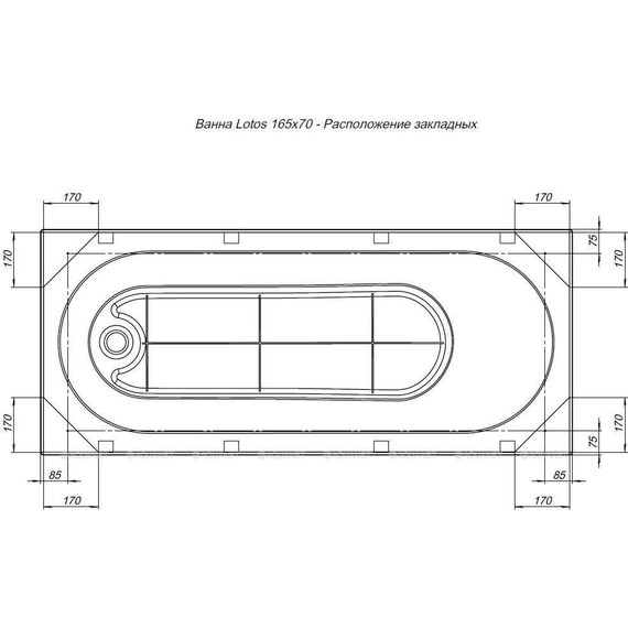 Ванна акриловая Aquanet Lotos 165х70 см 330873 (в комплекте каркас) фото 18