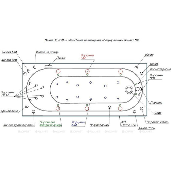 Ванна акриловая Aquanet Lotos 165х70 см 330873 (в комплекте каркас) фото 20