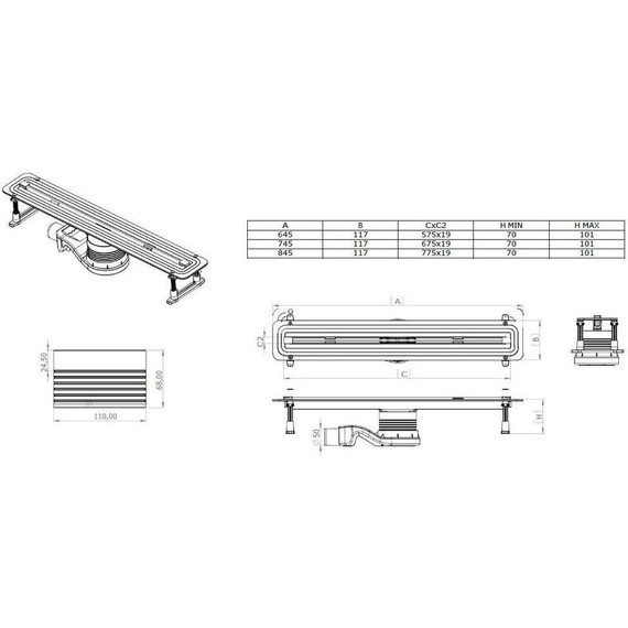 Трап Allen Brau Liberty 80 см 9.50002.SS фото 9