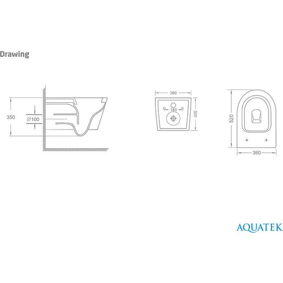 Унитаз подвесной безободковый Aquatek Таурус AQ1580T-00 с тонкой крышкой микролифт (система смыва Торнадо) фото 10