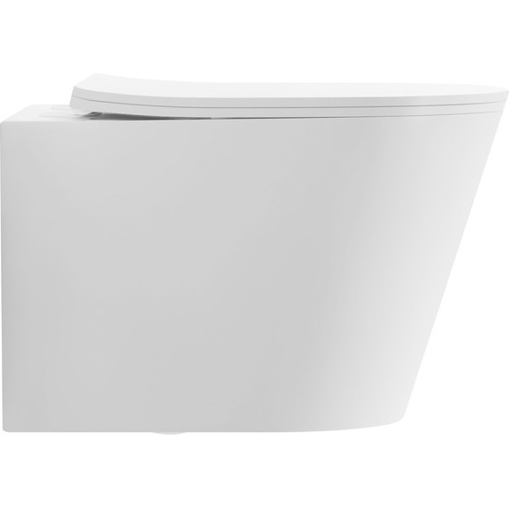 Унитаз подвесной безободковый Aquatek Таурус AQ1580T-00 с тонкой крышкой микролифт (система смыва Торнадо) фото 2