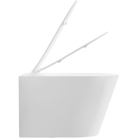 Унитаз подвесной безободковый Aquatek Таурус AQ1580T-00 с тонкой крышкой микролифт (система смыва Торнадо) фото 6