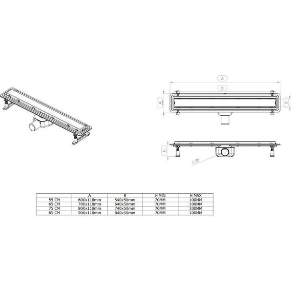 Трап Allen Brau Infinity 55 см 9.50003.SS фото 11