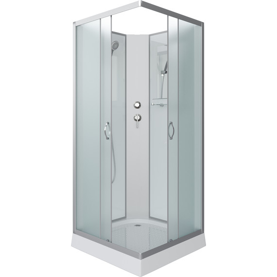 Душевая кабина Niagara 90x90 см NG-1101-14BK, серебро/матовое фото 2