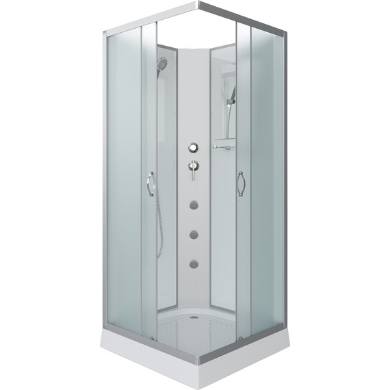 Гидробокс Niagara 90x90 см 11011423BKG, серебро/матовое фото 2