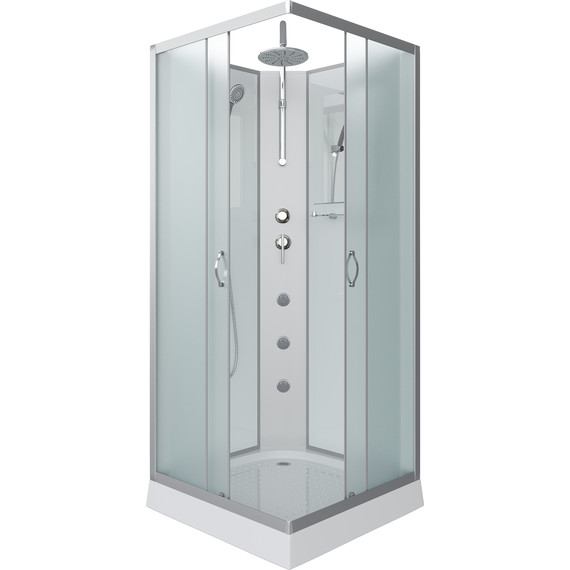 Гидробокс Niagara 90x90 см 11011423BKTG, серебро/матовое фото 2