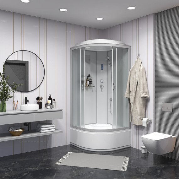 Душевая кабина Niagara 80x80 см 23071424P, серебро/матовое фото 3