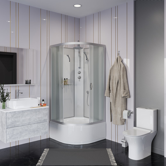 Душевая кабина Niagara 80x80 см NG-2307-14BKT, серебро/матовое - 3 Душевая кабина Niagara 80x80 см NG-2307-14BKT, серебро/матовое фото 3