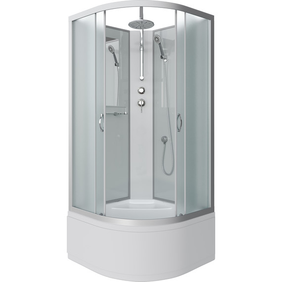 Душевая кабина Niagara 90x90 см NG-2308-14BKT, серебро/матовое фото 2