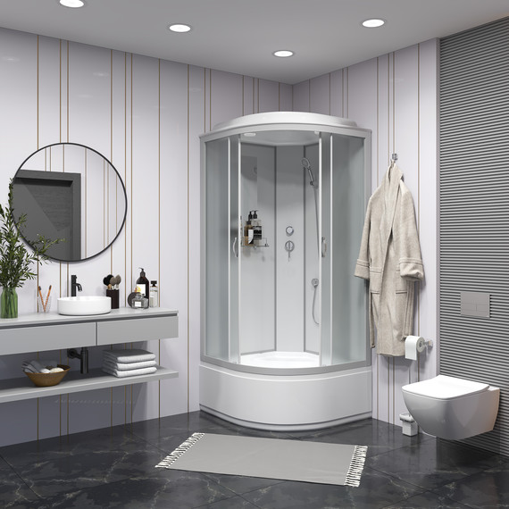 Душевая кабина Niagara 80x80 см 23071424, серебро/матовое фото 3