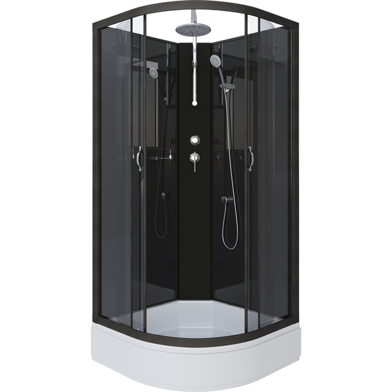 Душевая кабина Niagara 90x90 см NG-6501-14BKT, чёрный/тонированное фото 2