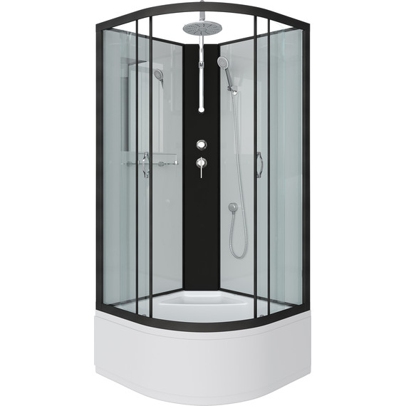 Душевая кабина Niagara 80x80 см NG-6707-14BKT, чёрный/прозрачное фото 2