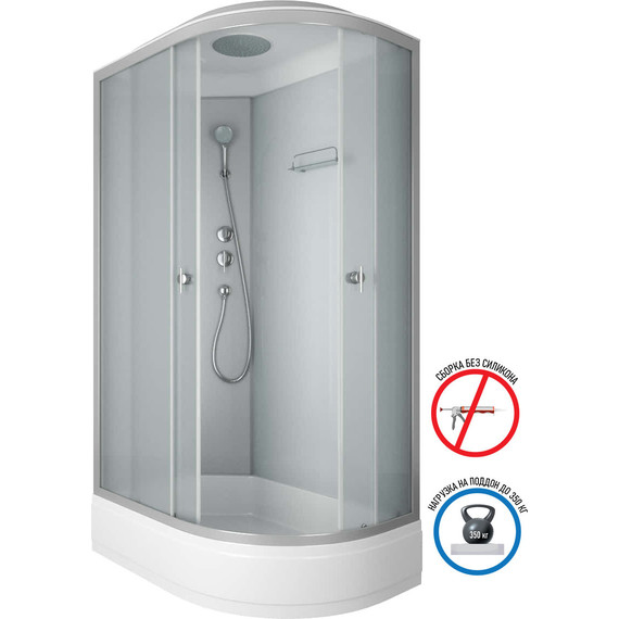 Душевая кабина Niagara 120x80 см E120/80/26L/MT, хром/матовое фото 