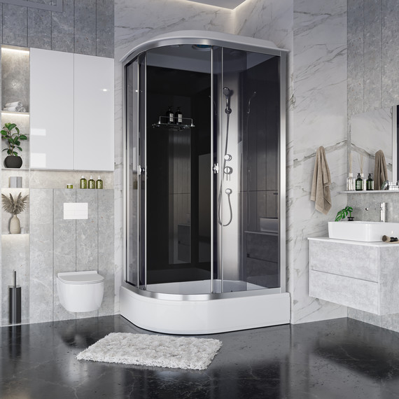 Душевая кабина Niagara 120x80 см E120/80/26R/TN, хром/тонированное фото 3