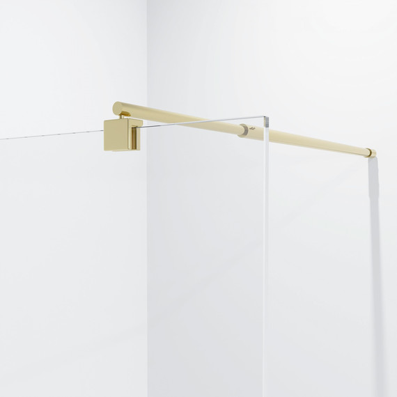 Душевая перегородка Niagara Nova 90 см NG-641-90GOLD, холодное золото/прозрачное фото 3