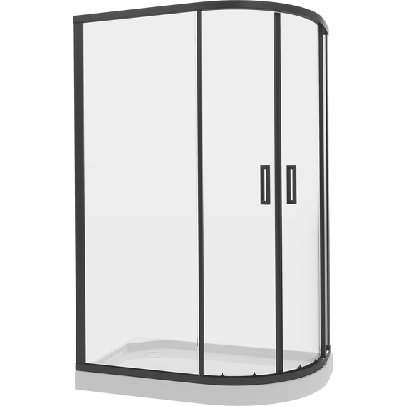 Душевое ограждение Niagara Nova 120x80 см 682108111BLACK, чёрный/прозрачное фото 2