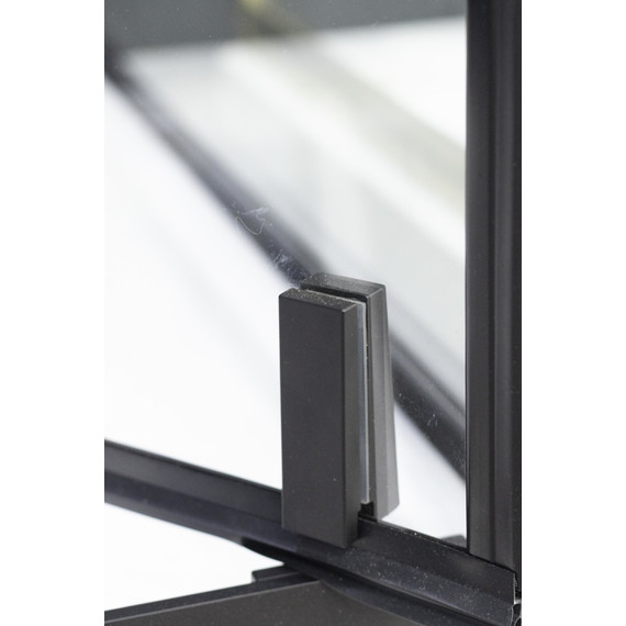 Душевое ограждение Niagara Nova 80x80 см NG-0280-08ВLACK, профиль чёрный, стекло прозрачное фото 6