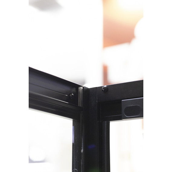 Душевое ограждение Niagara Nova 80x80 см NG-0280-08ВLACK, профиль чёрный, стекло прозрачное фото 7