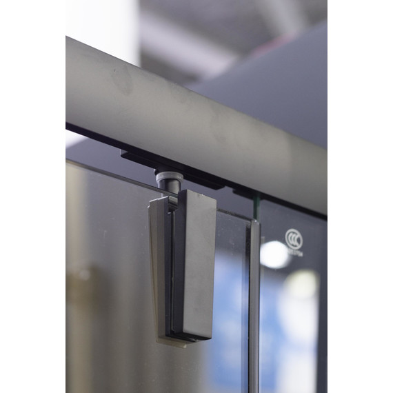 Душевое ограждение Niagara Nova 80x80 см NG-0280-08ВLACK, профиль чёрный, стекло прозрачное фото 3