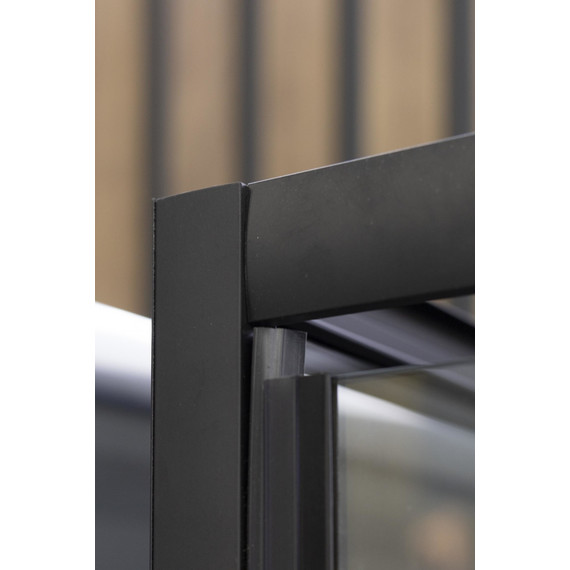 Душевое ограждение Niagara Nova 80x80 см NG-0280-08ВLACK, профиль чёрный, стекло прозрачное фото 5