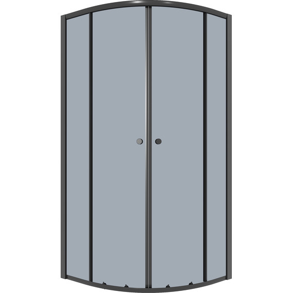 Душевое ограждение Niagara Eco 80x80 см NG-1003-14T, чёрный матовый/тонированное фото 2