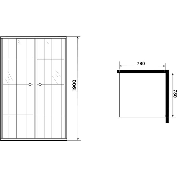 Душевое ограждение Niagara Eco 80x80 см NG-1008-14QKL, чёрный матовый/прозрачное фото 5