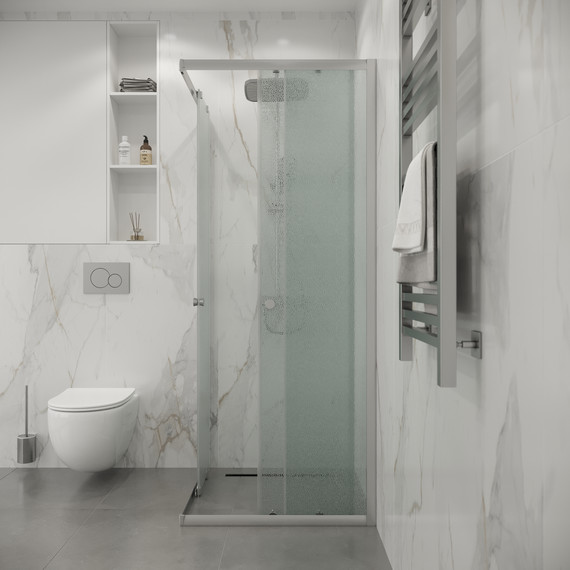 Душевое ограждение Niagara Eco 80x80 см NG-1008-14QMT, хром матовый/матовое - 4 Душевое ограждение Niagara Eco 80x80 см NG-1008-14QMT, хром матовый/матовое фото 4