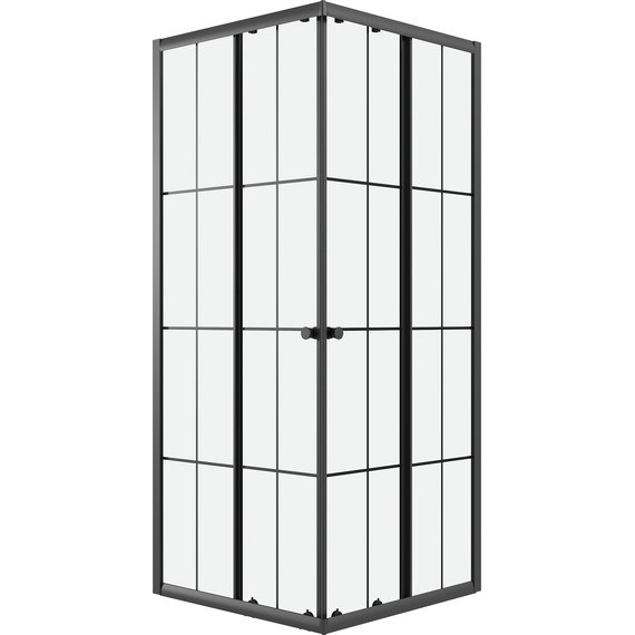 Душевое ограждение Niagara Eco 90x90 см NG-1009-14QKL, чёрный матовый/прозрачное фото 2