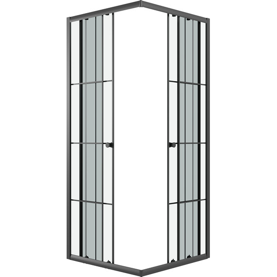 Душевое ограждение Niagara Eco 100x100 см NG-1010-14QKL, чёрный матовый/прозрачное фото 3