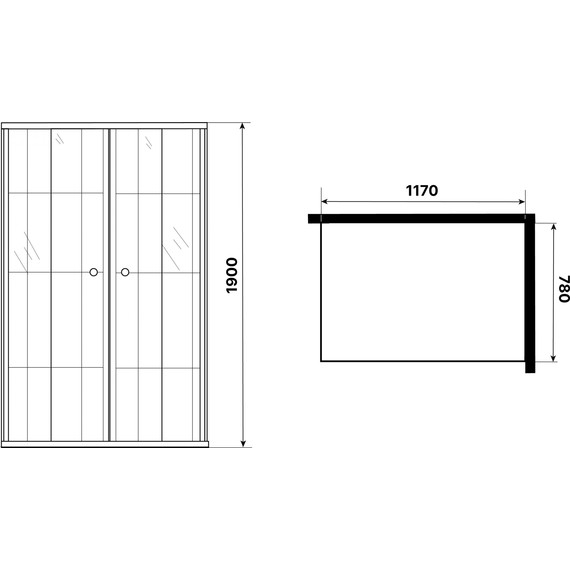 Душевое ограждение Niagara Eco 115x80 см NG-1012-14QKL, чёрный матовый/прозрачное - 5 Душевое ограждение Niagara Eco 115x80 см NG-1012-14QKL, чёрный матовый/прозрачное фото 5