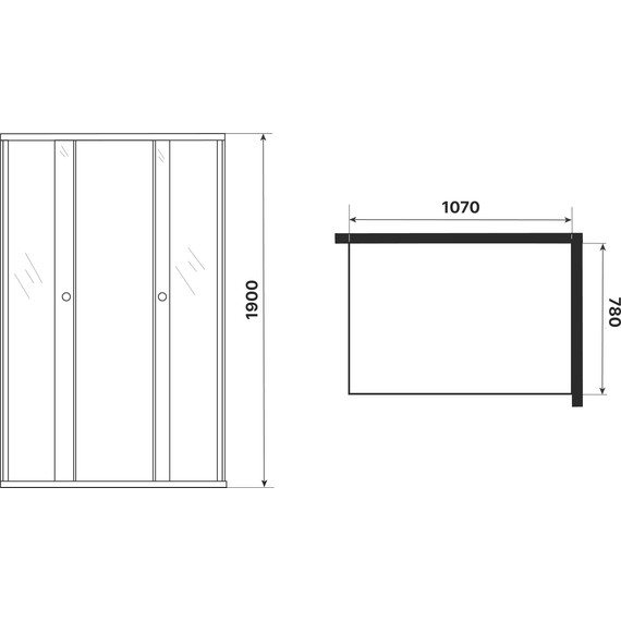 Душевое ограждение Niagara Eco 105x80 см NG-1118-14QMT, хром матовый/матовое - 5 Душевое ограждение Niagara Eco 105x80 см NG-1118-14QMT, хром матовый/матовое фото 5