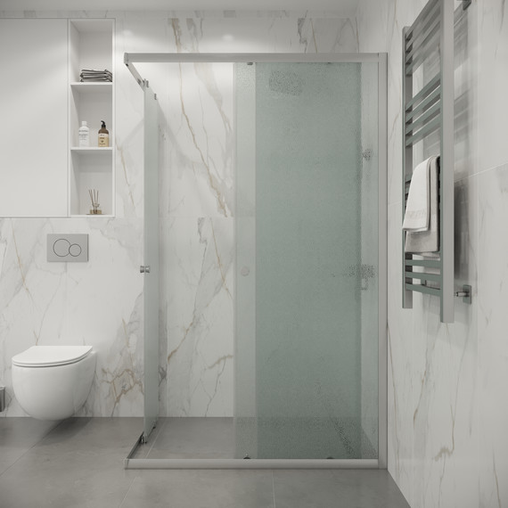 Душевое ограждение Niagara Eco 120x90 см NG-1129-14QMT, хром матовый/матовое фото 4