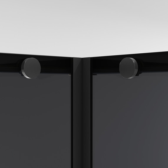 Душевое ограждение Niagara Nova 80x80 см NG-2822-34BLACK, чёрный матовый/тонированное фото 6