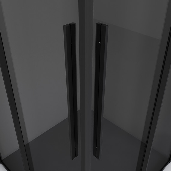 Душевое ограждение Niagara Nova 80x80 см NG-2822-34BLACK, чёрный матовый/тонированное фото 7