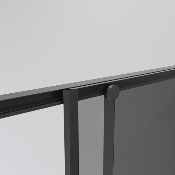 Душевое ограждение Niagara Nova 100x100 см NG-2824-34BLACK, чёрный матовый/тонированное фото 10