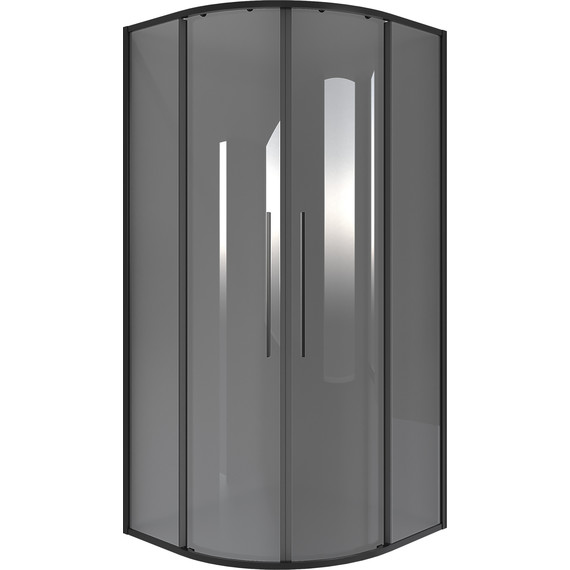 Душевое ограждение Niagara Nova 90x90 см NG-2826-34BLACK, чёрный матовый/тонированное фото 2