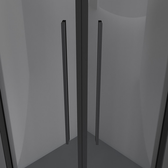 Душевое ограждение Niagara Nova 100x100 см NG-2827-34BLACK, чёрный матовый/тонированное фото 6