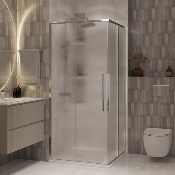 Душевое ограждение Niagara Nova 90x90 см NG-3623-34, хром/шиншилла фото 3