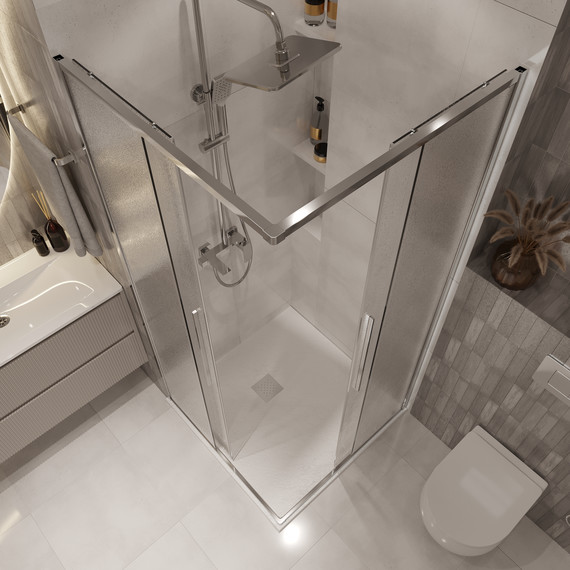 Душевое ограждение Niagara Nova 80x80 см NG-3622-34, хром/шиншилла - 5 Душевое ограждение Niagara Nova 80x80 см NG-3622-34, хром/шиншилла фото 5