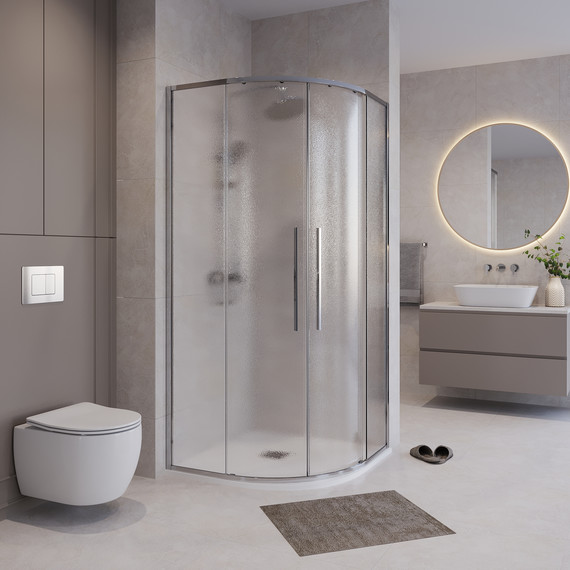 Душевое ограждение Niagara Nova 90x90 см NG-3626-34, хром/шиншилла фото 3