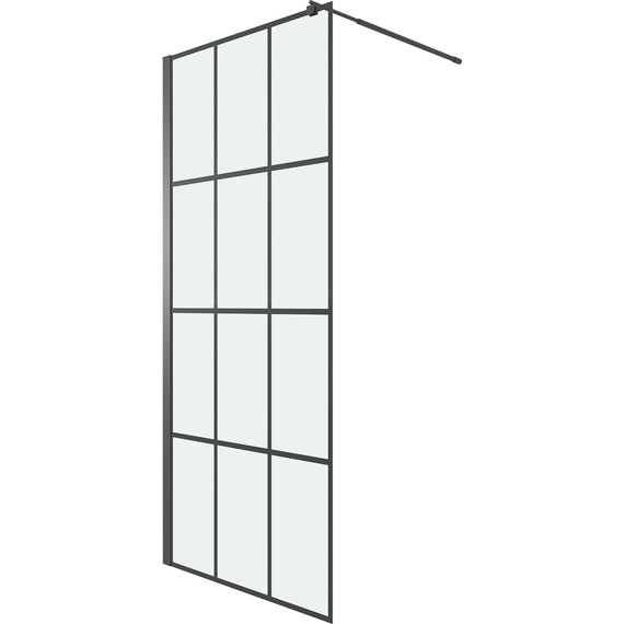 Душевая перегородка Niagara Eco 70 см NG-552-70BLACK, чёрный матовый/прозрачное фото 2