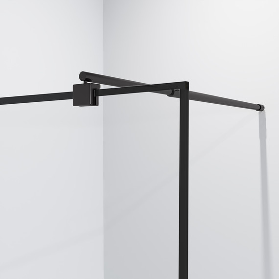 Душевая перегородка Niagara Eco 90 см NG-552-90BLACK, чёрный матовый/прозрачное фото 4