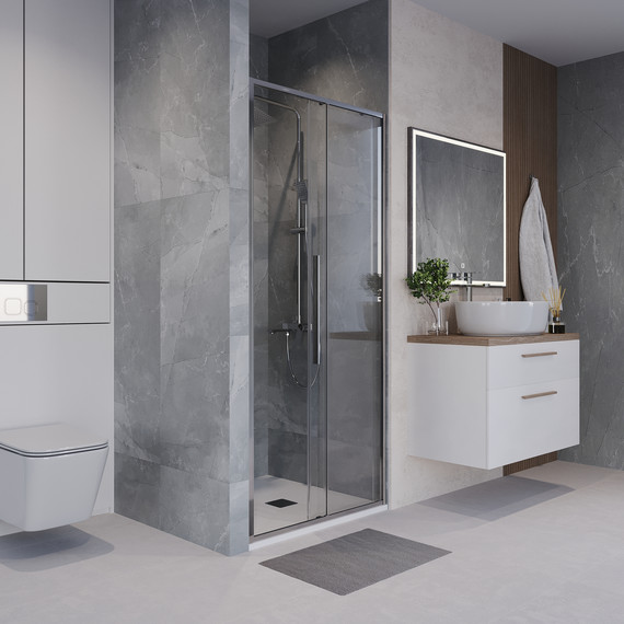 Душевая дверь Niagara Nova 90 см NG-64-9A, хром/прозрачное фото 5