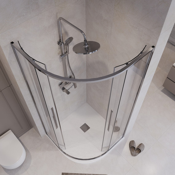 Душевое ограждение Niagara Nova 80x80 см NG-6625-34, хром/прозрачное фото 5