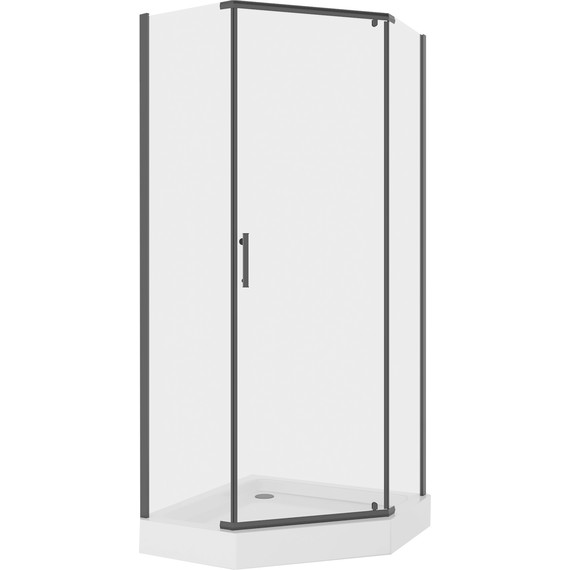 Душевое ограждение Niagara Nova 90x90 см 68050811BLACK, чёрный/прозрачное фото 2