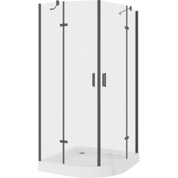 Душевое ограждение Niagara Nova 100x100 см 68160811BLACK, чёрный/прозрачное фото 2