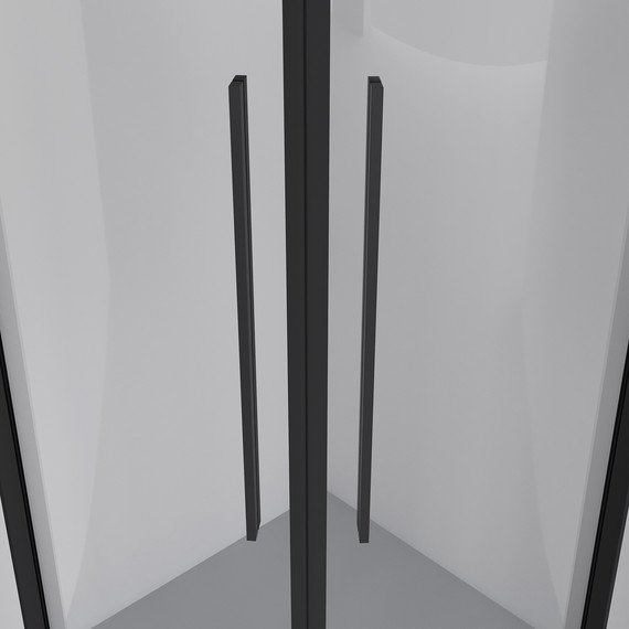 Душевое ограждение Niagara Nova 100x100 см NG-6827-34BLACK, чёрный матовый/прозрачное фото 6