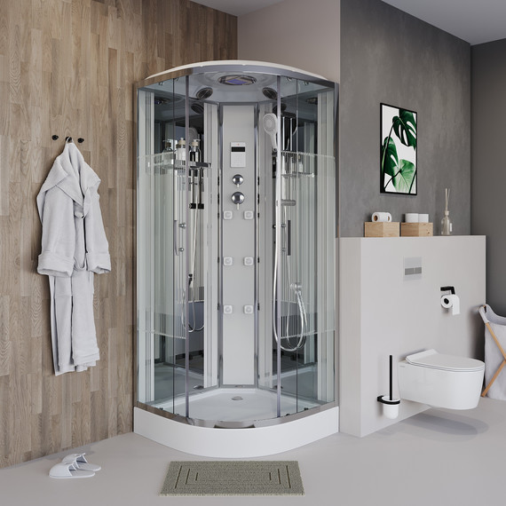 Гидробокс Niagara 100x100 см 7020164, хром/матовое фото 2