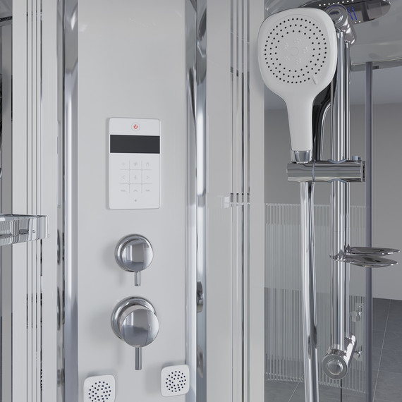 Гидробокс Niagara 120x120 см 70120164, хром/матовое фото 3